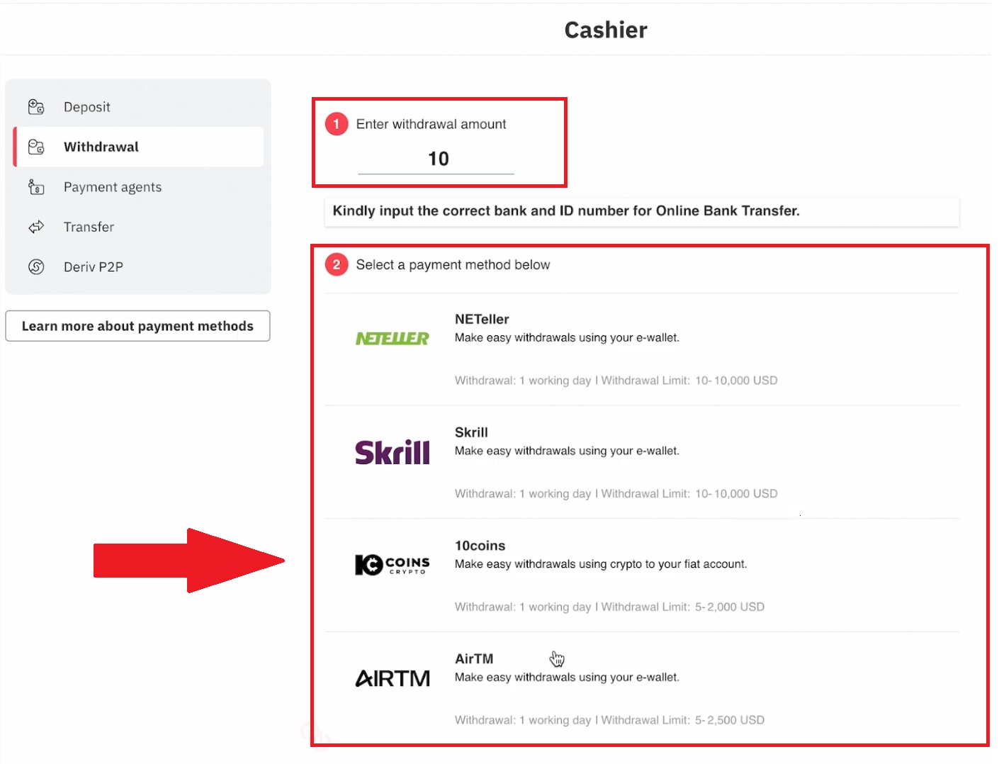 Deriv sąskaitos išėmimas 2026 m.: nuoseklus vadovas, mokesčiai ir apdorojimo laikas