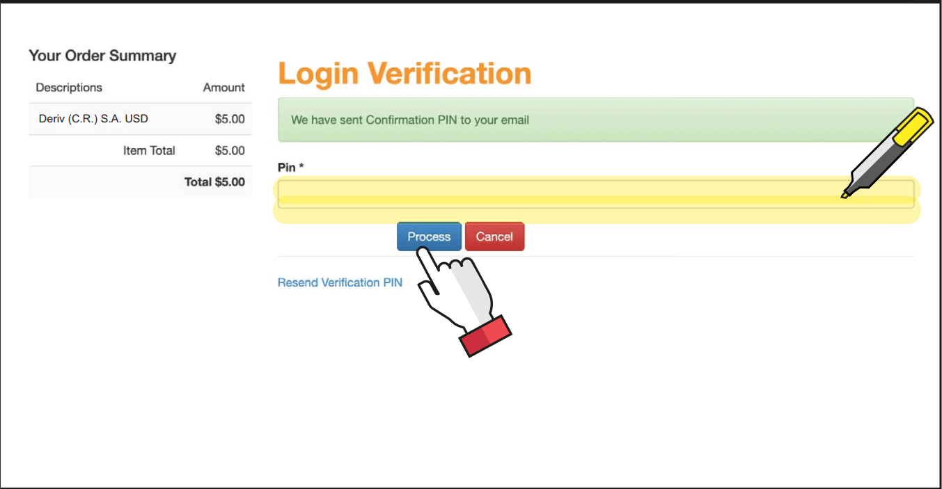 Kuidas hoiustada raha Deriv-sse