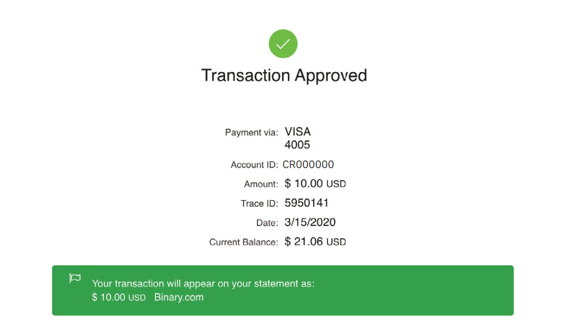 Kuidas hoiustada raha Deriv-sse