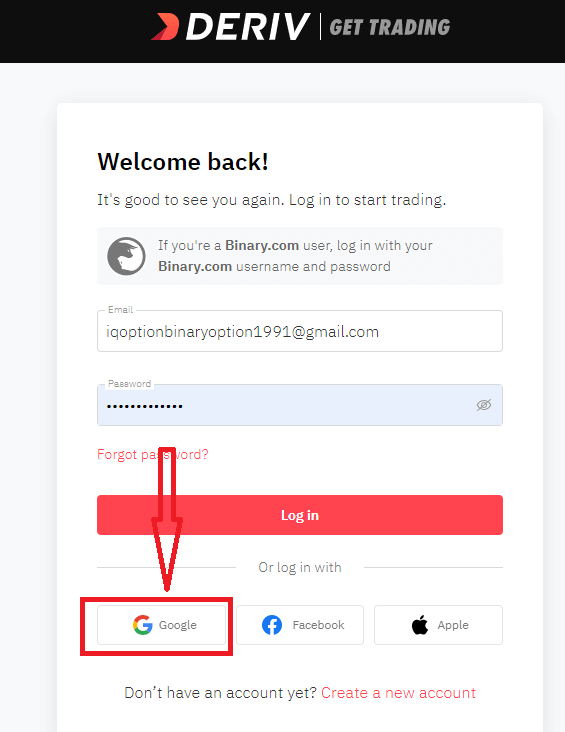 Een account openen en inloggen bij Deriv