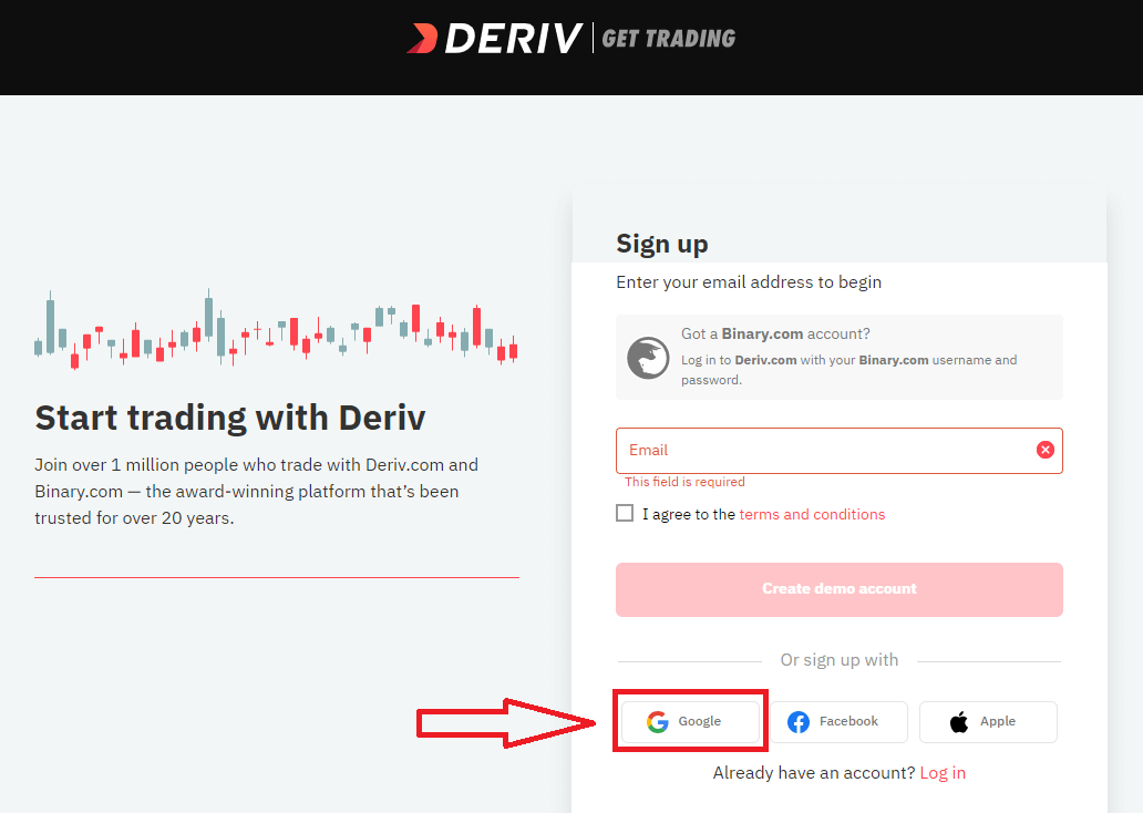 Deriv मा बाइनरी विकल्पहरू कसरी दर्ता र व्यापार गर्ने