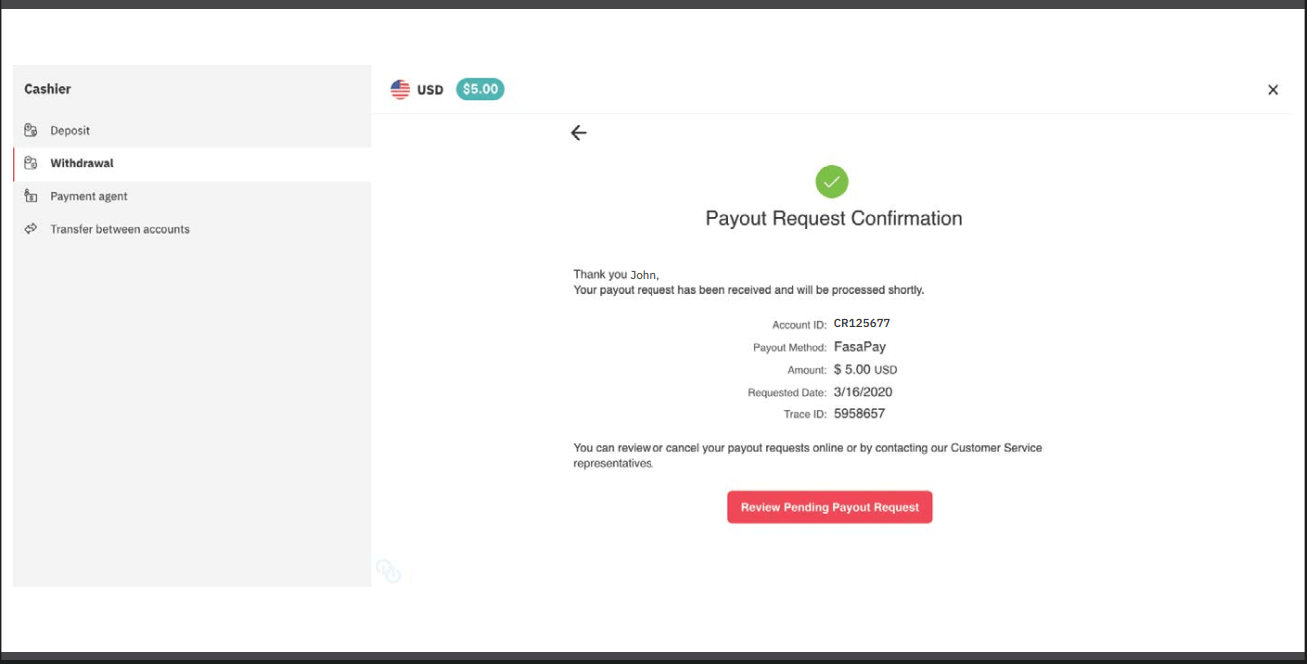 Deriv-এ কিভাবে টাকা তোলা ও জমা করা যায়