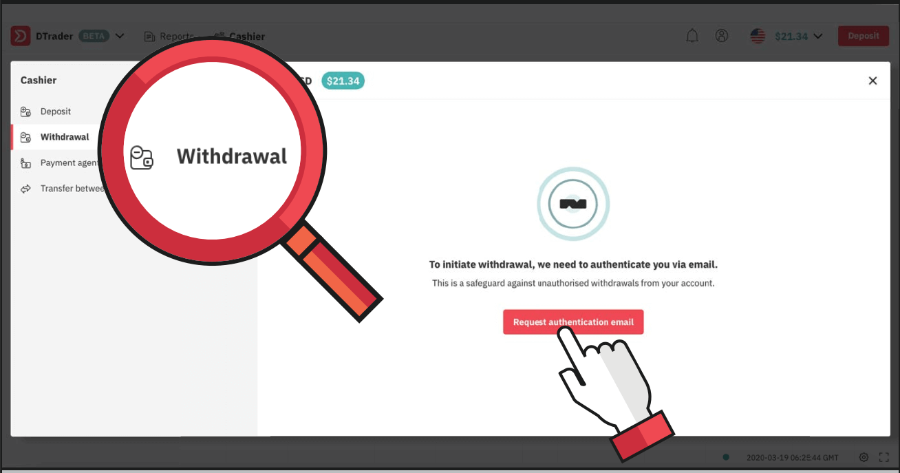 Me pehea te tango moni mai i a Deriv